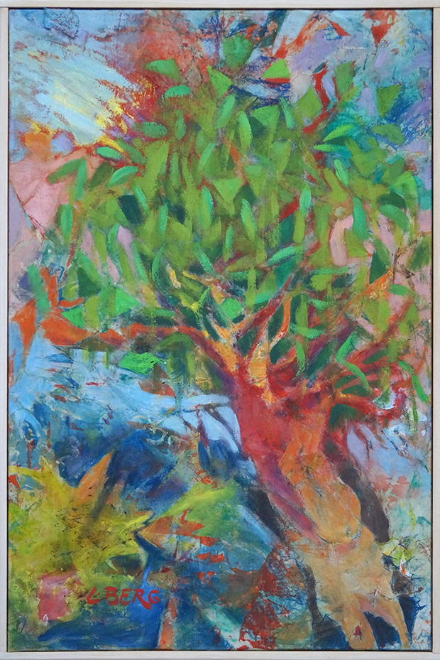 Morgonträd, akrylmålning 2019